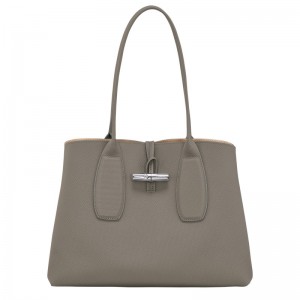 Longchamp Le Roseau L Tote Bag Turtledove | OIZU50628