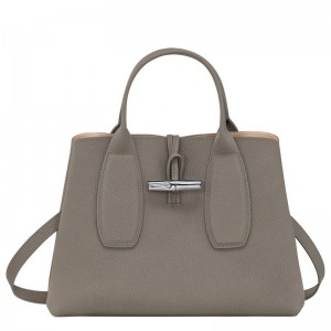 Longchamp Le Roseau M Handbag Turtledove | WGOQ59613