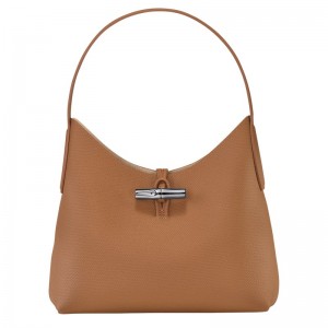 Longchamp Le Roseau M Hobo Bag Natural | WYDS51290