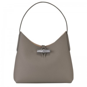 Longchamp Le Roseau M Hobo Bag Turtledove | RIBA27684