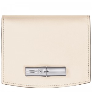 Longchamp Le Roseau Wallet Ecru | OWBJ85106