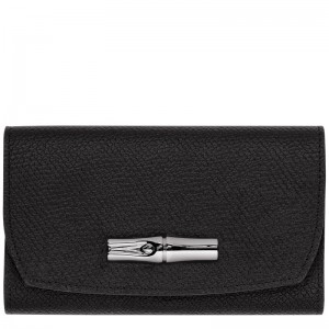 Longchamp Le Roseau Wallet Zwart | YUJS52439