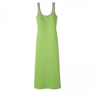 Longchamp Long Dress Groen Licht | HZAE90813