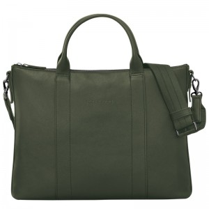 Longchamp Longchamp 3d Briefcase Khaki | AVPD49051