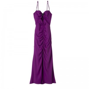 Longchamp Midi Dress Violet | LYDK15827