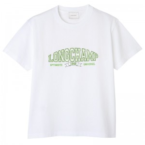 Longchamp T-shirt Wit | NZAY21673