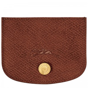 Longchamp Épure Card Holder Bruin | YDJT25689