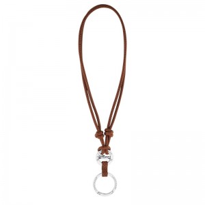 Longchamp Épure Key Ring Bruin | PRDT81304