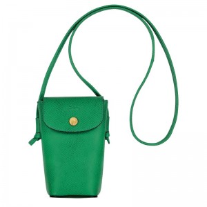 Longchamp Épure Phone Case With Leather Lace Groen | FAYM27896