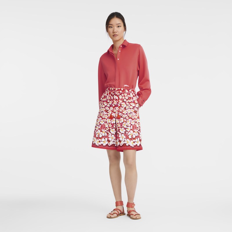 Longchamp Bermuda Shorts Strawberry | PLRK08916