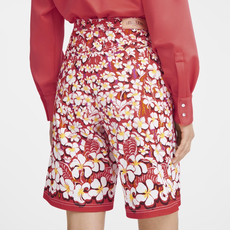 Longchamp Bermuda Shorts Strawberry | PLRK08916