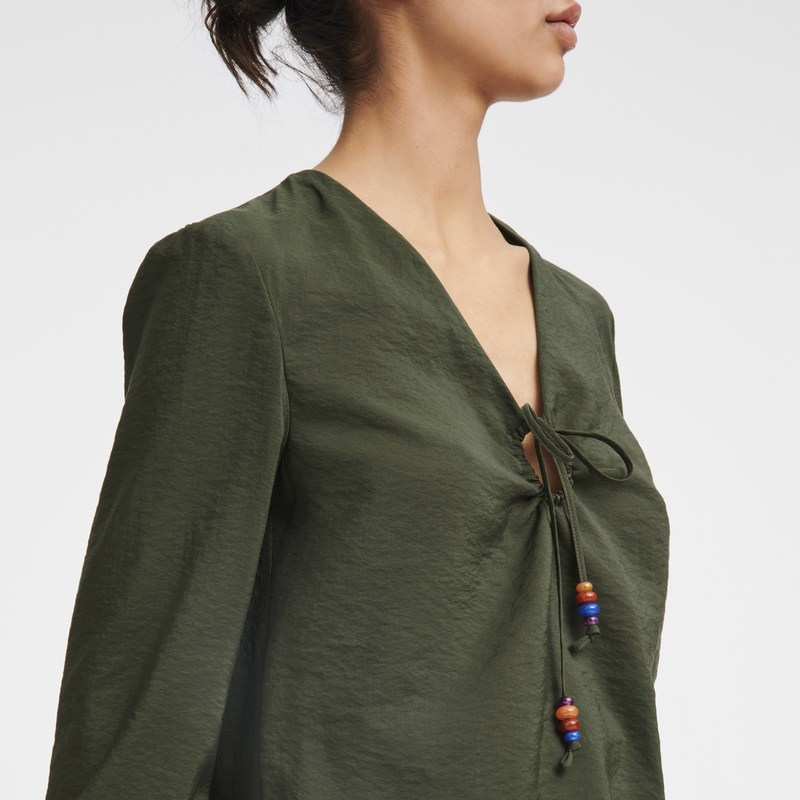 Longchamp Blouse Khaki | TDRQ75092