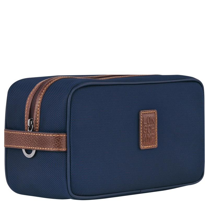 Longchamp Boxford Toiletry Case Blauw | HUQG30695