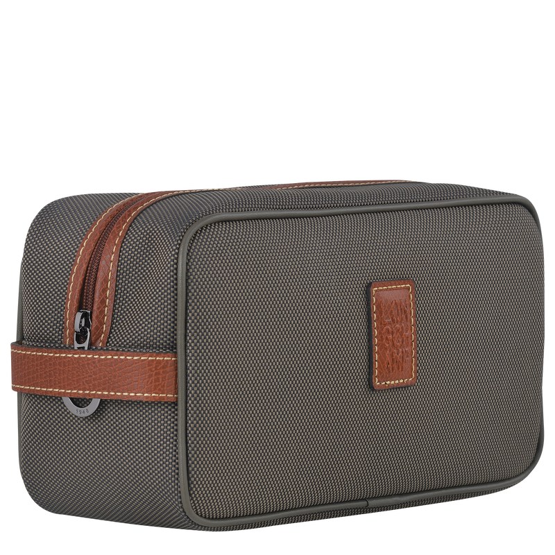 Longchamp Boxford Toiletry Case Bruin | ZTBG07856