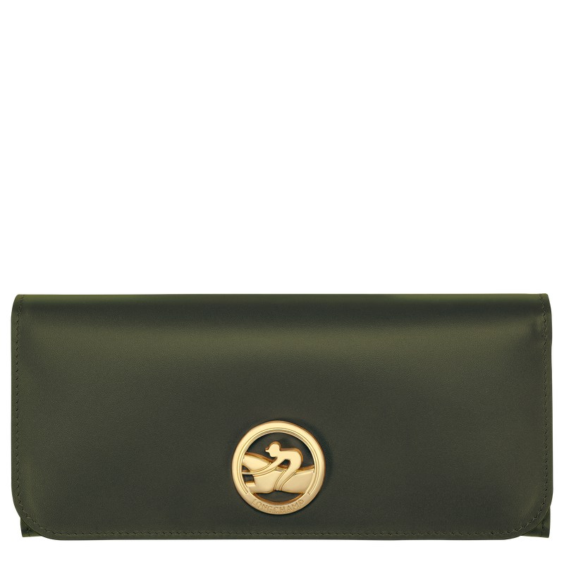 Longchamp Box-trot Continental Wallet Khaki | TUCA94560