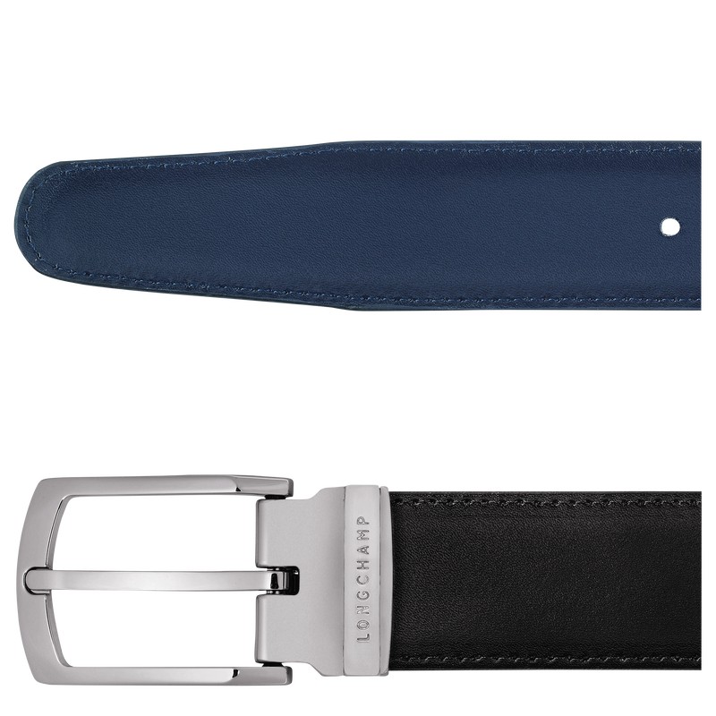 Longchamp Delta Box Belt Zwart Donkerblauw | RYIJ28547