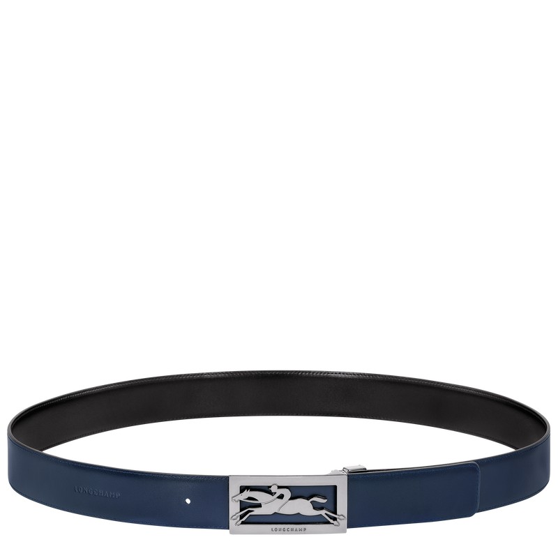 Longchamp Delta Box Belt Zwart Donkerblauw | YLRQ69370