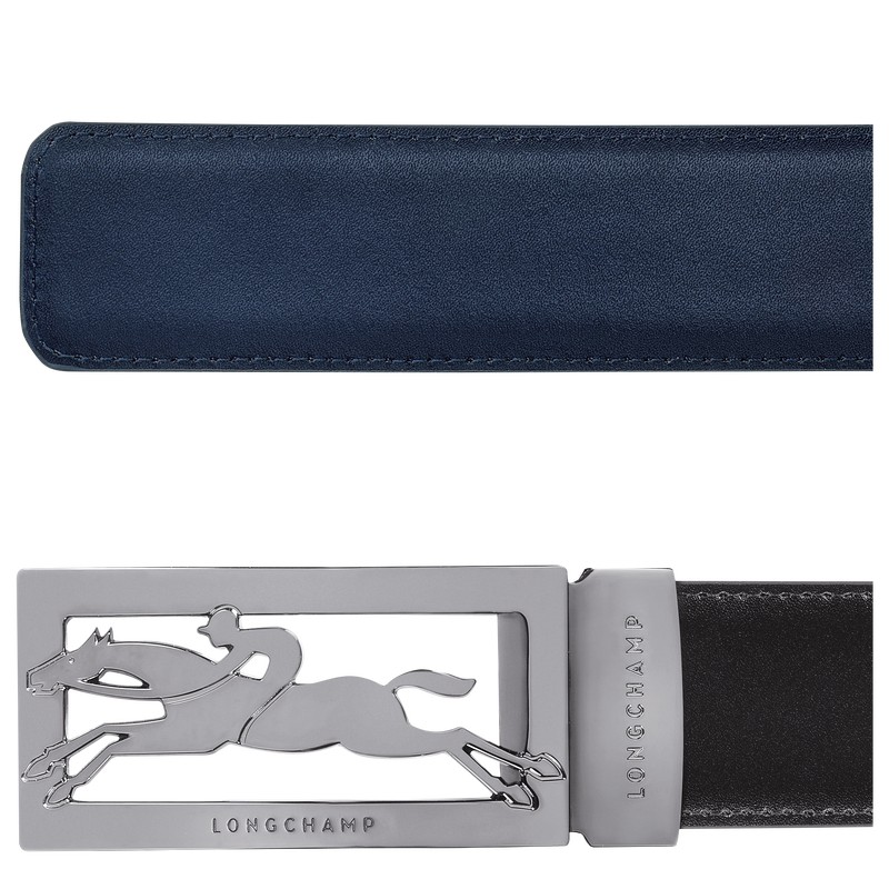 Longchamp Delta Box Belt Zwart Donkerblauw | YLRQ69370