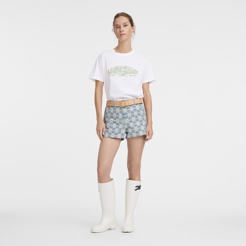 Longchamp Embroidered Shorts Blauw | GMOD39702