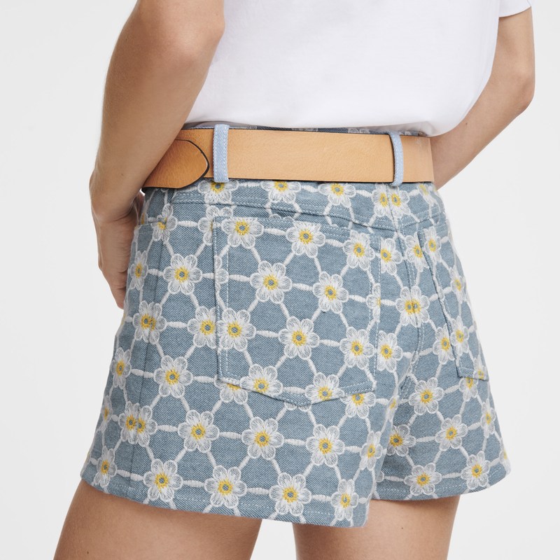 Longchamp Embroidered Shorts Blauw | GMOD39702