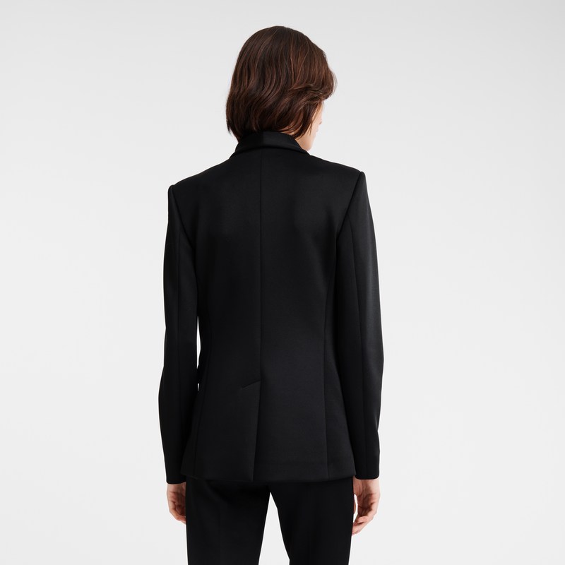 Longchamp Fitted Jacket Zwart | SNAJ95743