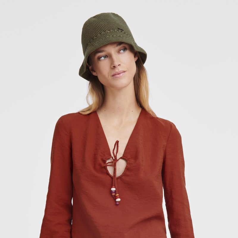 Longchamp Hat Khaki | SNFY82413