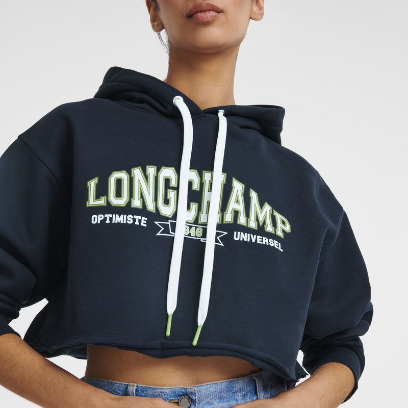 Longchamp Hoodie Donkerblauw | METO15024