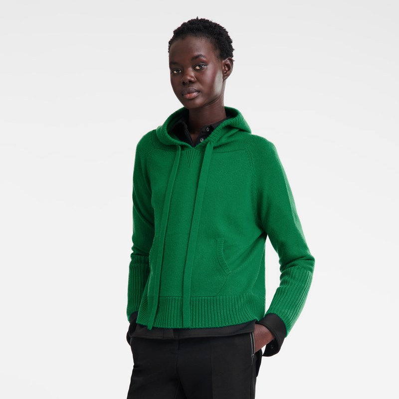 Longchamp Hoodie Jumper Groen | VCGP23761