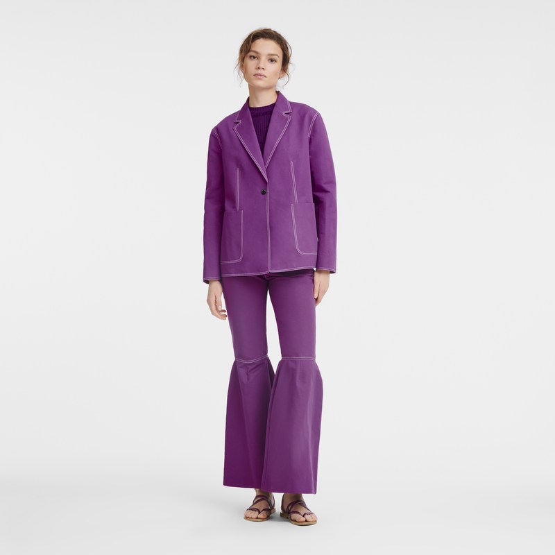 Longchamp Jacket Violet | QZHX68197