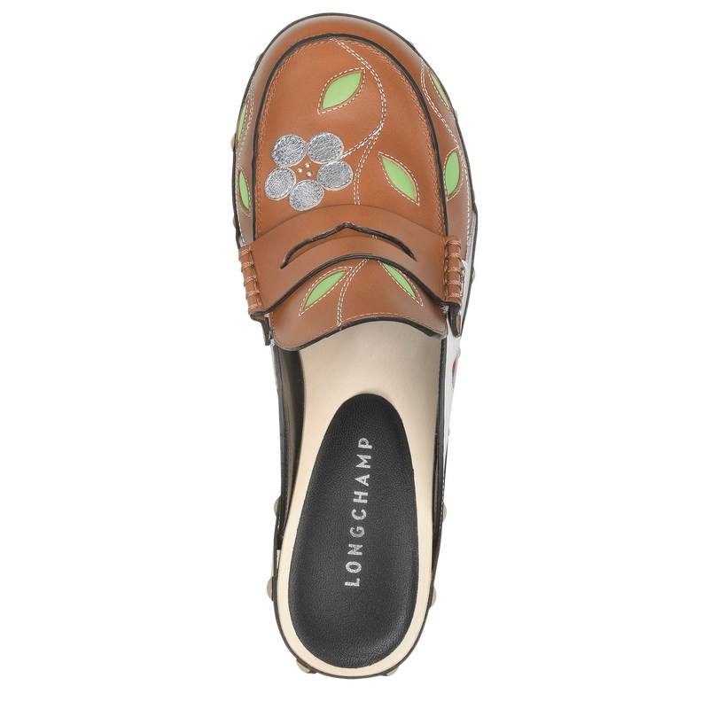 Longchamp La Cigale Clogs Cognac | PWYH57824