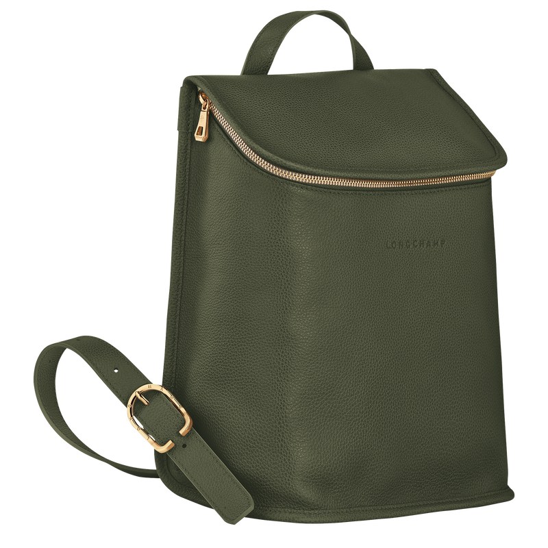 Longchamp Le Foulonné Backpack Khaki | IAVF67981