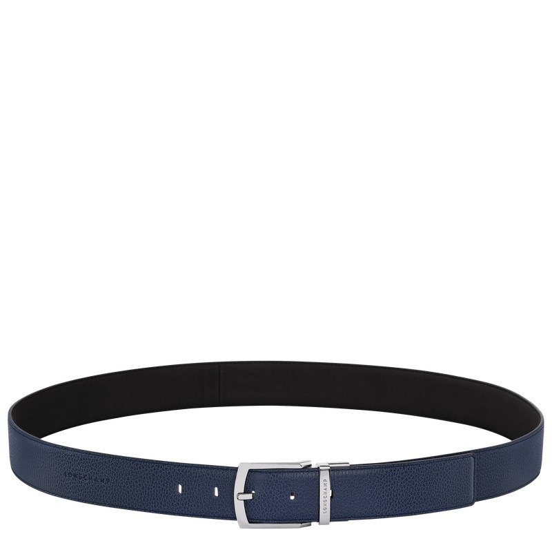 Longchamp Le Foulonné Belt Donkerblauw Zwart | YDMA36845