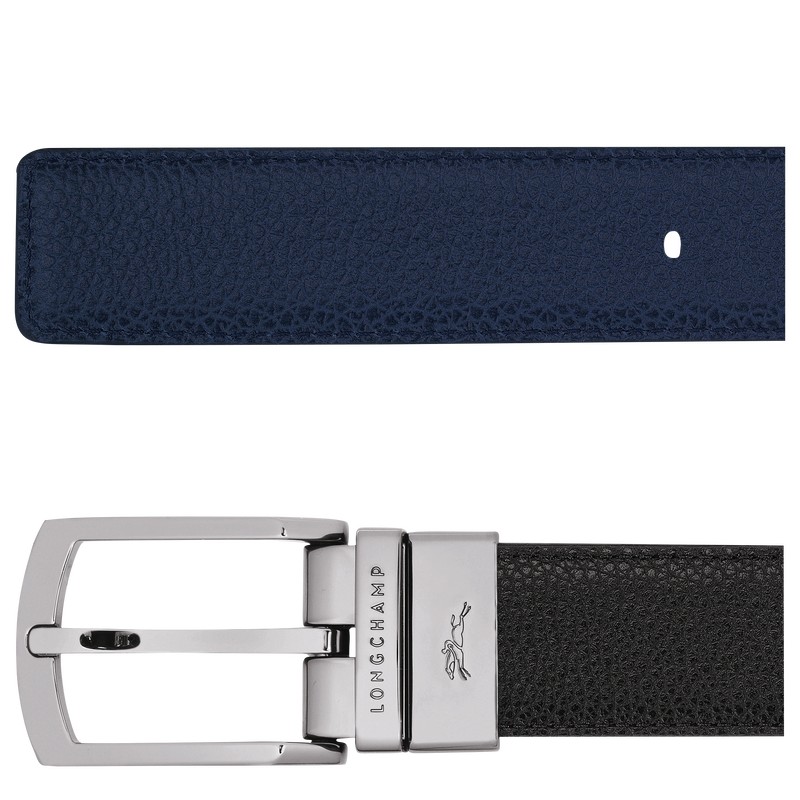 Longchamp Le Foulonné Belt Zwart Donkerblauw | GRBN14397