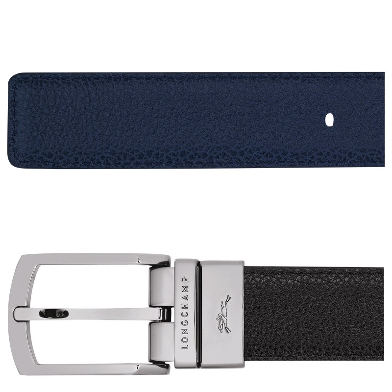 Longchamp Le Foulonné Belt Zwart Donkerblauw | NUPS43210