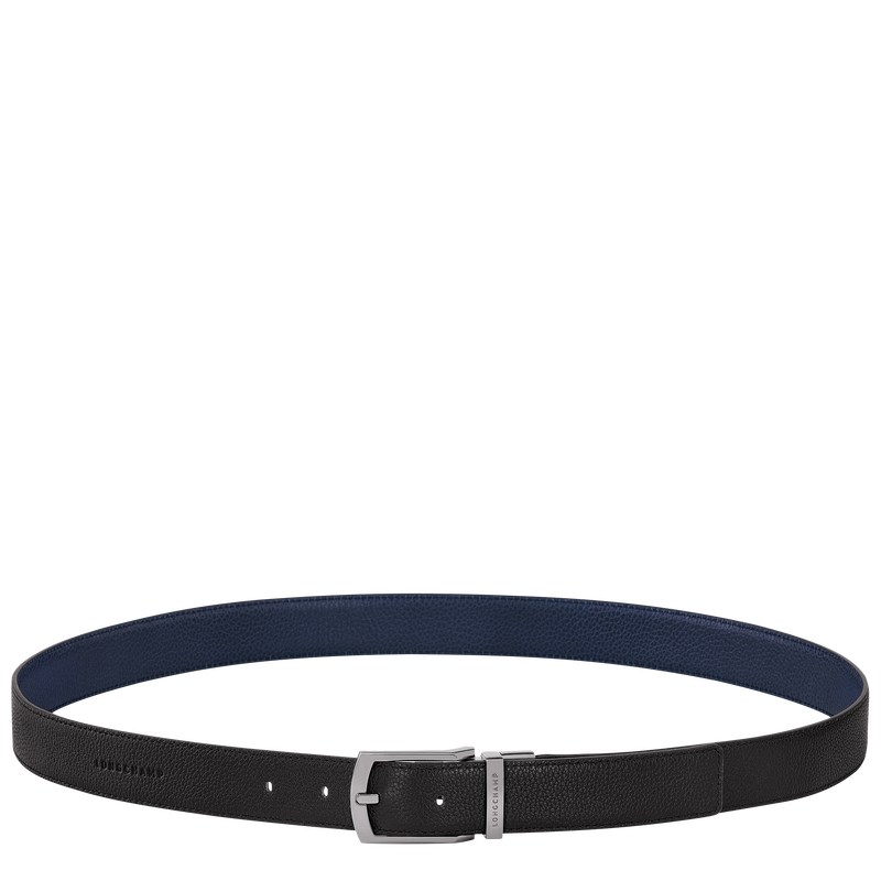 Longchamp Le Foulonné Belt Zwart Donkerblauw | NUPS43210