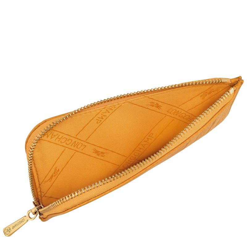 Longchamp Le Foulonné Card Holder Abrikoos | SODY51983