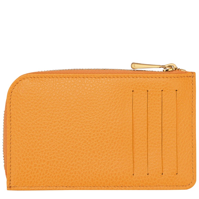 Longchamp Le Foulonné Card Holder Abrikoos | HXCE81065