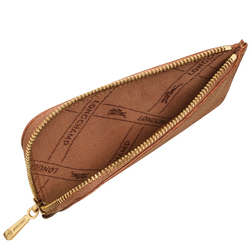 Longchamp Le Foulonné Card Holder Caramel | IEJL78234