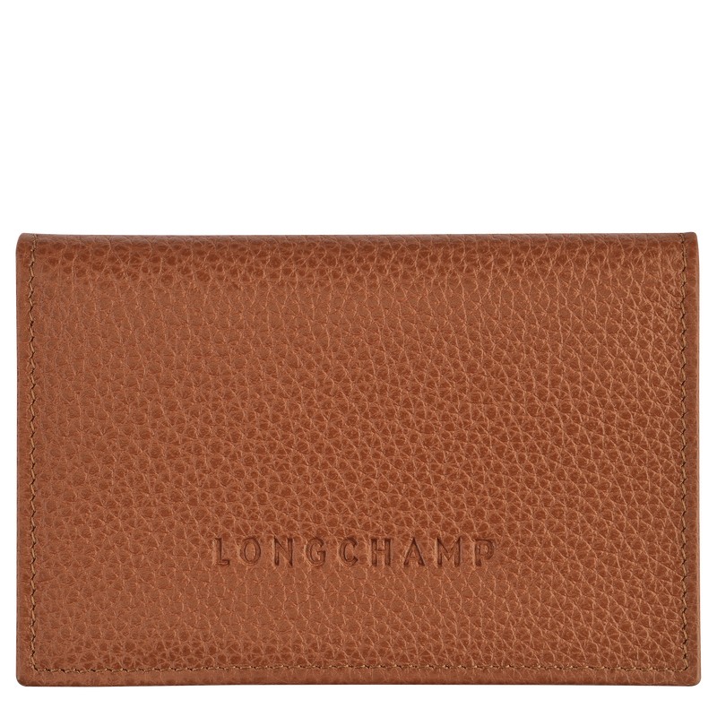 Longchamp Le Foulonné Card Holder Caramel | CKUY78451