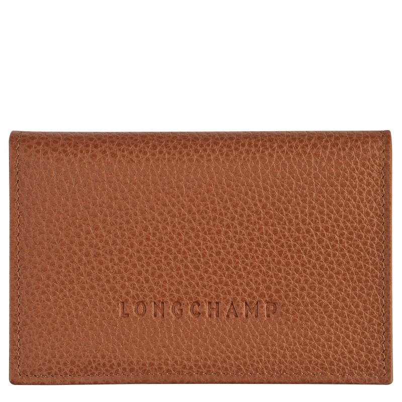 Longchamp Le Foulonné Card Holder Caramel | WYNC43582