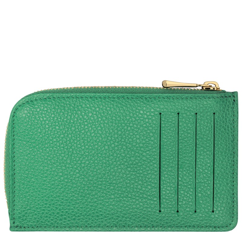 Longchamp Le Foulonné Card Holder Groen | PNDI34856