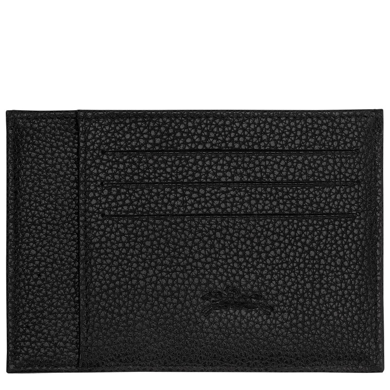 Longchamp Le Foulonné Card Holder Zwart | WRDT80639