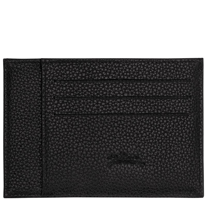 Longchamp Le Foulonné Card Holder Zwart | WYJR31784