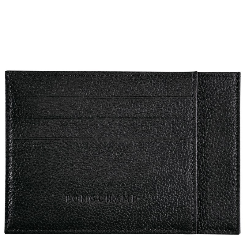 Longchamp Le Foulonné Card Holder Zwart | WYJR31784