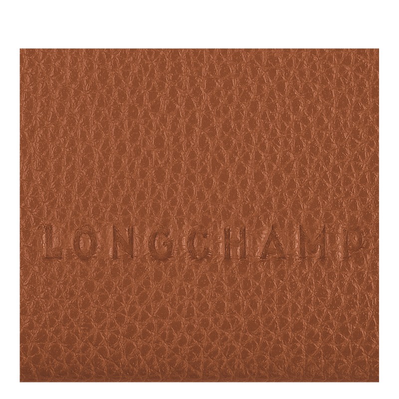 Longchamp Le Foulonné Cardholder Caramel | BVHC03498