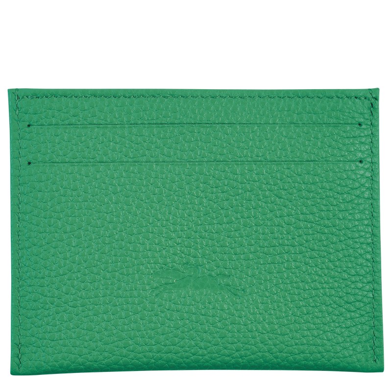 Longchamp Le Foulonné Cardholder Groen | JWMV63071