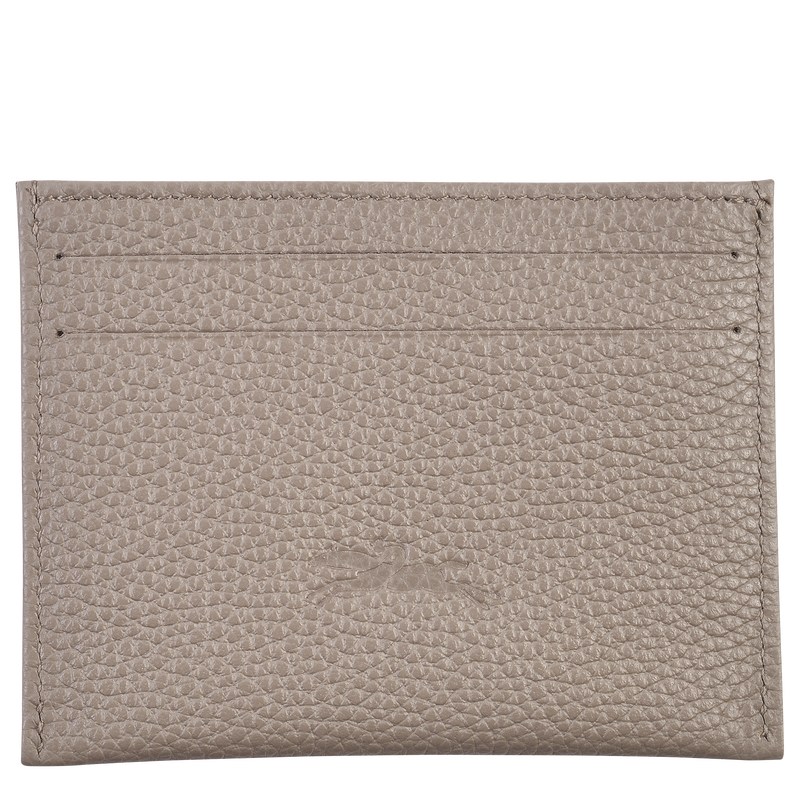 Longchamp Le Foulonné Cardholder Turtledove | JXYN12536