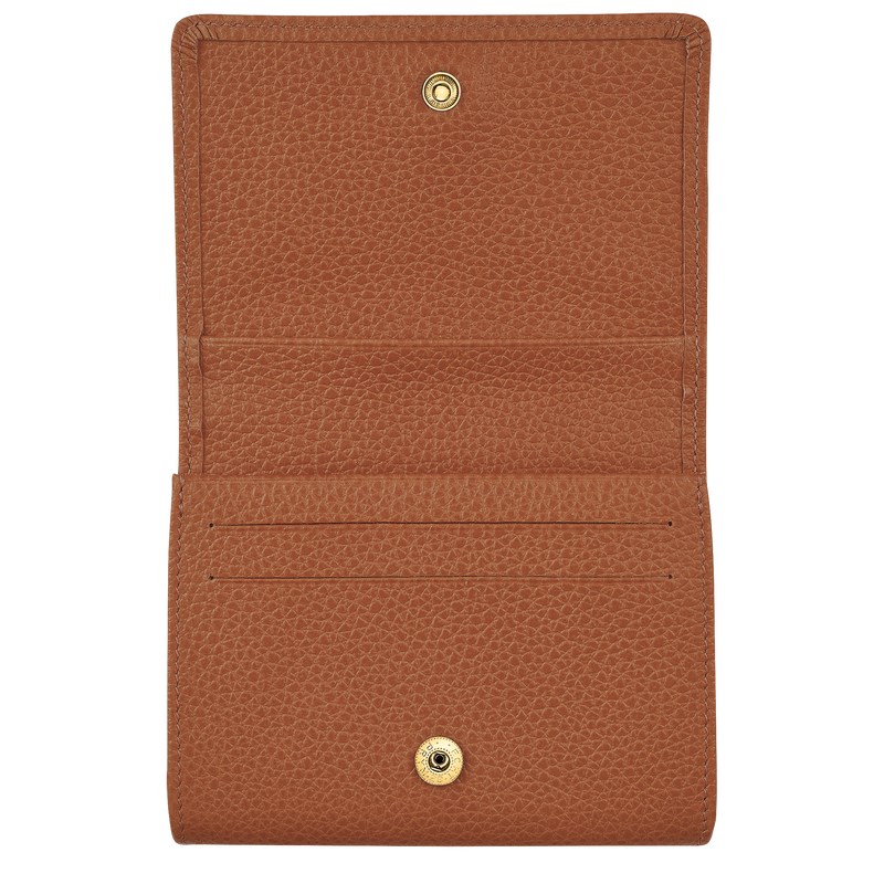 Longchamp Le Foulonné Coin Purse Caramel | HBSD71683