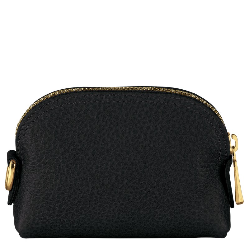 Longchamp Le Foulonné Coin Purse Zwart | PGWU26978