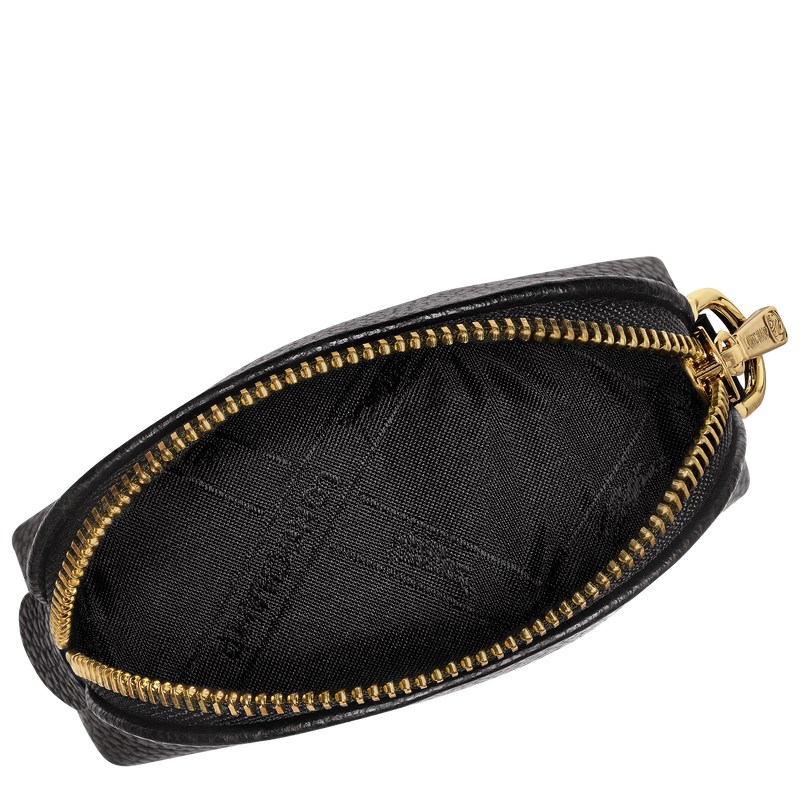 Longchamp Le Foulonné Coin Purse Zwart | PGWU26978